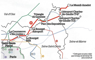 Participation in the design studies for line 17 of the Grand Paris Express