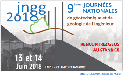 Journées Nationales de Géotechnique et de Géologie de l’Ingénieur – Juin 2018