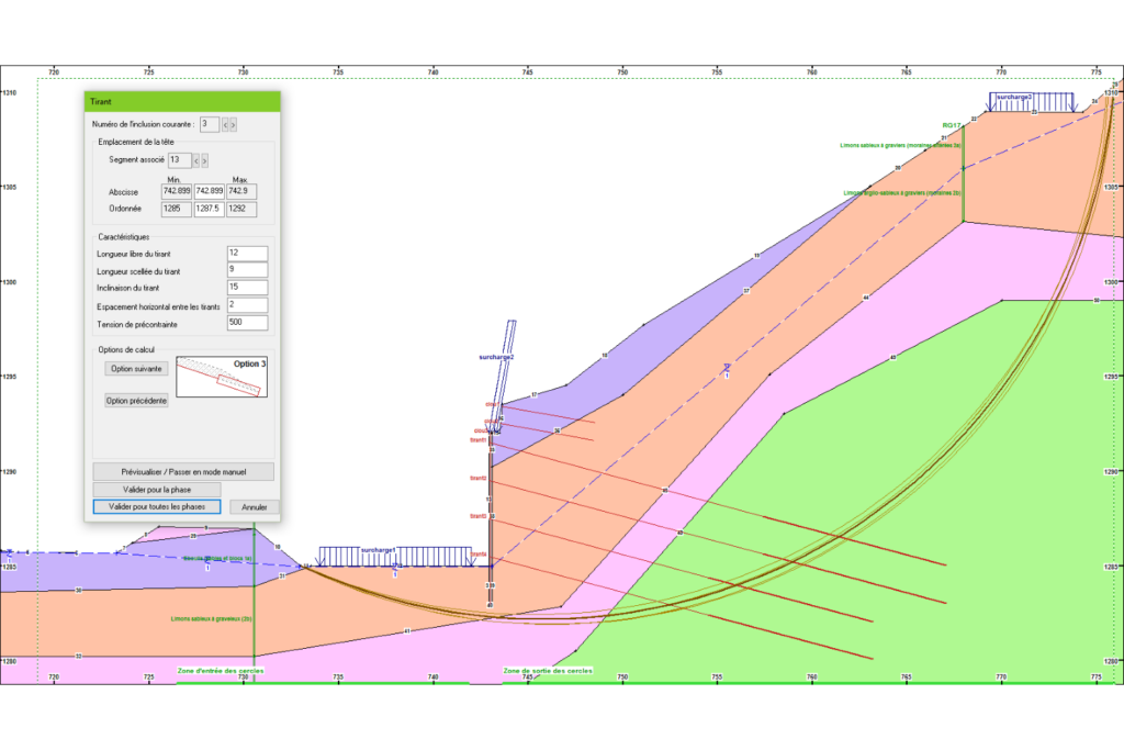 Calcul d'une paroi tirantée Calcul d'une paroi tirantée