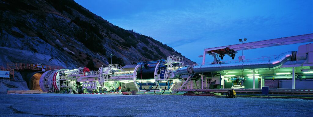 1999-2004 Loetschberg Tunnel in Switzerland